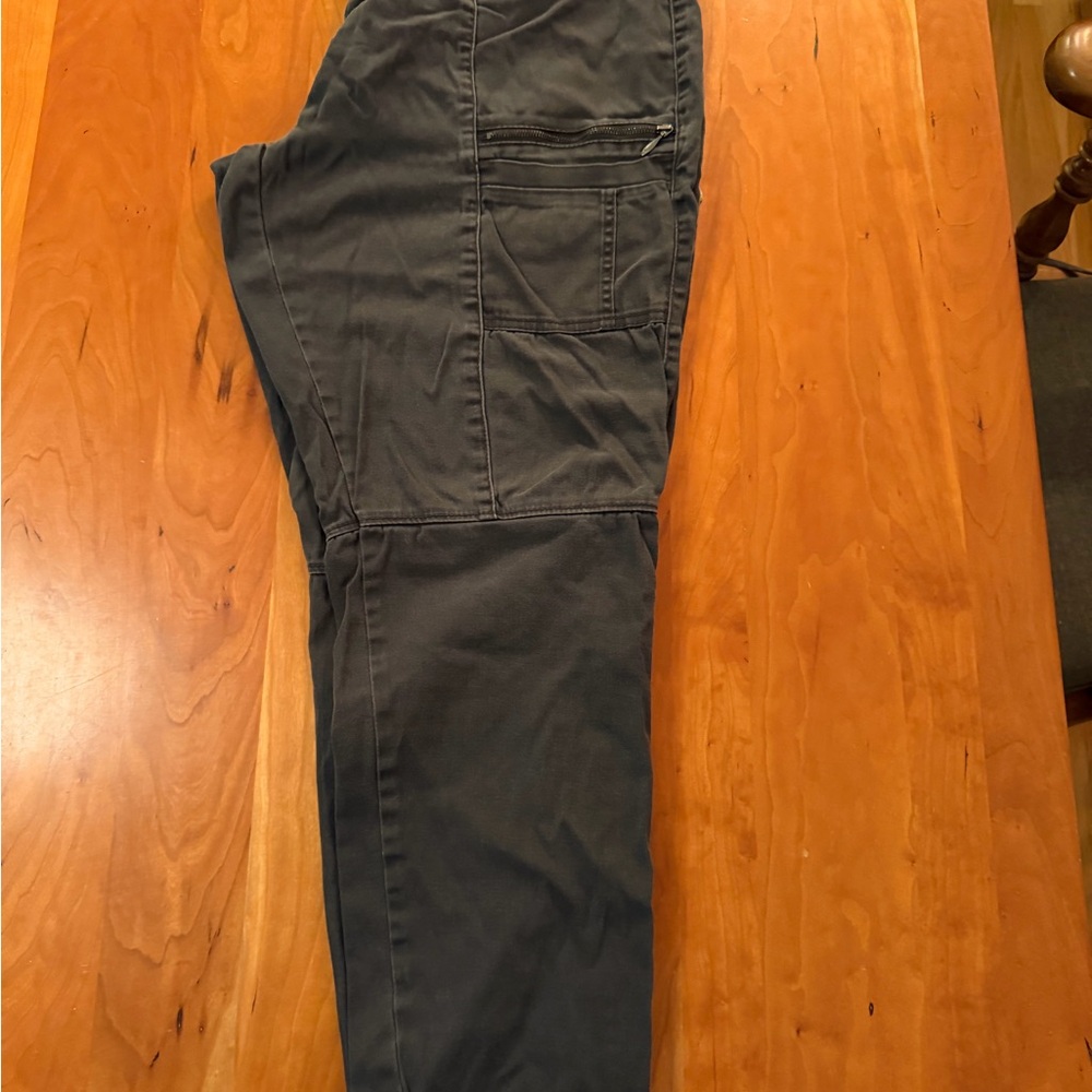 Supplies by Unionbay Skinny Cargo Pants 16 33W Charcoal Gray Zip Pocket Stretch - Picture 7 of 15